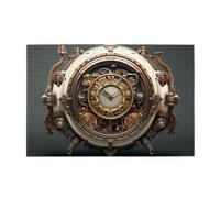 Jigsaw Puzzles1000 Piece Yyhwhjde Steampunk Clock Prints Quality Wooden Puzzle for Adults and Kids, Fun Puzzles, Stress Relieving Puzzles