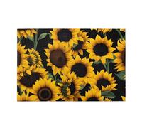 Jigsaw Puzzles1000 Piece Yyhwhjde Sunflower On Black B Pattern Quality Wooden Puzzle for Adults and Kids, Fun Puzzles, Stress Relieving Puzzles