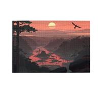 Jigsaw Puzzles1000 Piece Yyhwhjde Sunrise in The Valley Prints Educational Intellectual Wooden Puzzles, Fun Puzzles, Stress Relieving Game