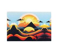 Jigsaw Puzzles1000 Piece Yyhwhjde Sunrise Mountain Prints Quality Wooden Puzzle for Adults and Kids, Fun Puzzles, Stress Relieving Puzzles