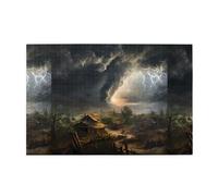 Jigsaw Puzzles1000 Piece Yyhwhjde Terrible Tornado Prints Quality Wooden Puzzle for Adults and Kids, Fun Puzzles, Stress Relieving Puzzles