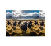 Jigsaw Puzzles1000 Piece Yyhwhjde The Cattle On The Grassland Prints Quality Wooden Puzzle for Adults and Kids, Fun Puzzles, Stress Relieving Puzzles