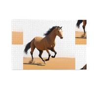 Jigsaw Puzzles1000 Piece Yyhwhjde The Galloping Horse in The Desert Picture Educational Intellectual Wooden Puzzles, Fun Puzzles, Stress Relieving Puzzles