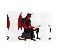 Jigsaw Puzzles1000 Piece Yyhwhjde The Reading Devil Prints Educational Intellectual Wooden Puzzles, Fun Puzzles, Stress Relieving Game