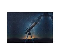 Jigsaw Puzzles1000 Piece Yyhwhjde The Starry Sky in The Telescope Prints Educational Intellectual Wooden Puzzles, Fun Puzzles, Stress Relieving Game
