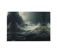 Jigsaw Puzzles1000 Piece Yyhwhjde The Turbulent Sea Surface Prints Educational Intellectual Wooden Puzzles, Fun Puzzles, Stress Relieving Game