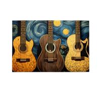 Jigsaw Puzzles1000 Piece Yyhwhjde Three Guitars Pattern Quality Wooden Puzzle for Adults and Kids, Fun Puzzles, Stress Relieving Puzzles