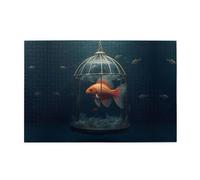 Jigsaw Puzzles1000 Piece Yyhwhjde Trapped Goldfish Prints Educational Intellectual Wooden Puzzles, Fun Puzzles, Stress Relieving Game