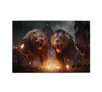 Jigsaw Puzzles1000 Piece Yyhwhjde Two Monsters Prints Educational Intellectual Wooden Puzzles, Fun Puzzles, Stress Relieving Game