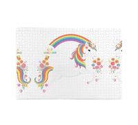 Jigsaw Puzzles1000 Piece Yyhwhjde Unicorns Across The Rainbow Prints Quality Wooden Puzzle for Adults and Kids, Fun Puzzles, Stress Relieving Puzzles