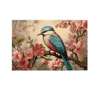 Jigsaw Puzzles1000 Piece Yyhwhjde Vintage Bird Flower Prints Educational Intellectual Wooden Puzzles, Fun Puzzles, Stress Relieving Game