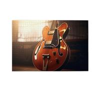 Jigsaw Puzzles1000 Piece Yyhwhjde Vintage Guitar Pattern Quality Wooden Puzzle for Adults and Kids, Fun Puzzles, Stress Relieving Puzzles