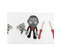 Jigsaw Puzzles1000 Piece Yyhwhjde Violent Ghost Doll Prints Educational Intellectual Wooden Puzzles, Fun Puzzles, Stress Relieving Game