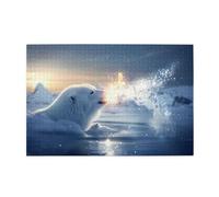 Jigsaw Puzzles1000 Piece Yyhwhjde White Bear in Lake Prints Educational Intellectual Wooden Puzzles, Fun Puzzles, Stress Relieving Game