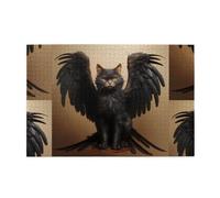 Jigsaw Puzzles1000 Piece Yyhwhjde Winged Cat Picture Educational Intellectual Wooden Puzzles, Fun Puzzles, Stress Relieving Puzzles