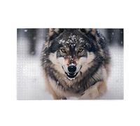Jigsaw Puzzles1000 Piece Yyhwhjde Wolves Pattern Quality Wooden Puzzle for Adults and Kids, Fun Puzzles, Stress Relieving Puzzles