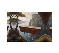 Jigsaw Puzzles1000 Piece Yyhwhjde Wooden Coffin Hanging from Cliff Prints Educational Intellectual Wooden Puzzles, Fun Puzzles, Stress Relieving Game