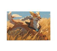 Jigsaw Puzzles1000 Piece Yyhwhjde Yellow Fox Running Prints Educational Intellectual Wooden Puzzles, Fun Puzzles, Stress Relieving Game