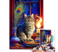 Jigsaw Puzzles1000 Pieces A Tabby Cats Domain Jigsaw for Adults Hands-on Game Presents for Women Gifts for Friends And Family (Size 38x52cm)