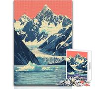 Jigsaw Puzzles1000 Pieces Alaska Glacier Nature Art Toy Intellectual Game Family Activities Gift For Birthdays Size 38x52cm