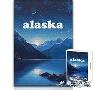 Jigsaw Puzzles1000 Pieces Alaska Glacier Night Toy Intellectual Game Family Activities Gift For Birthdays Size 50x75cm