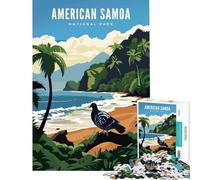 Jigsaw Puzzles1000 Pieces American Samoa Natl Park Fun Games Brain Intelligence Challenge Addictive Toys Gifts for Women Men But Fun And Humorous (Size 38x26cm)