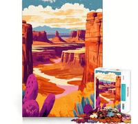Jigsaw Puzzles1000 Pieces American Wild West Canyon Landscape Art Seamless Cut Game Creative Game Toy Casual Play Game Christmas Leisure Art (50x75cm)