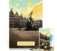 Jigsaw Puzzles1000 Pieces Antwerp Seamless Cut Game Creative Game Toy Casual Play Game Christmas Leisure Art (38x52cm)