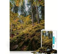 Jigsaw Puzzles1000 Pieces Autumn Forest Path Seamless Cut Game Creative Game Toy Casual Play Game Christmas Leisure Art (50x75cm)