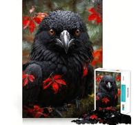 Jigsaw Puzzles1000 Pieces Autumn Raven Clean Fit Decor Mental Skill Game Cozy Time Play Christmas Wall Decor (50x75cm)