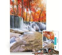 Jigsaw Puzzles1000 Pieces Autumn Waterfall Thailand Seamless Cut Game Creative Game Toy Casual Play Game Christmas Leisure Art (38x52cm)