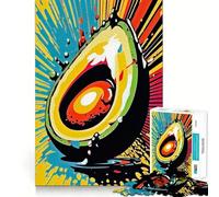 Jigsaw Puzzles1000 Pieces Avocado Madness Clean Fit Decor Mental Skill Game Cozy Time Play Christmas Wall Decor (38x52cm)