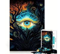 Jigsaw Puzzles1000 Pieces Awakening of Third Eye Seamless Cut Game Creative Game Toy Casual Play Game Christmas Leisure Art (50x75cm)