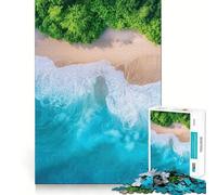 Jigsaw Puzzles1000 Pieces Azure Waters Drone Shot Seamless Cut Game Creative Game Toy Casual Play Game Christmas Leisure Art (38x26cm)