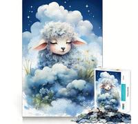 Jigsaw Puzzles1000 Pieces Baby Sheep Seamless Cut Game Creative Game Toy Casual Play Game Christmas Leisure Art (38x52cm)
