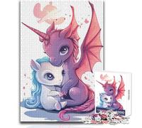 Jigsaw Puzzles1000 Pieces Baby Unicorn Cute Animal Great for Cozy Indoor Downtime Durable Precision Interlock Play Toy Size 38x52cm