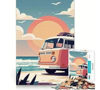 Jigsaw Puzzles1000 Pieces Beachside Escape Sharp Joint Play Creative Brain Play Cozy Time Game Birthday Art Gift (50x75cm)