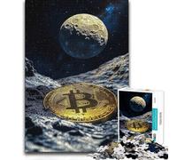 Jigsaw Puzzles1000 Pieces Bitcoin to The Moon A Work of Art Art Work Gift for And from 14 Years And over 38x26cm
