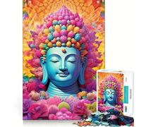 Jigsaw Puzzles1000 Pieces Buddhas Sacred Serenity Premium Cut Play Mind Exercise Toy Peace Fun Time Birthday Fun Gift (50x75cm)