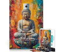 Jigsaw Puzzles1000 Pieces Buddha's Toilet Paper Crown Premium Cut Play Mind Exercise Toy Peace Fun Time Birthday Fun Gift (38x26cm)