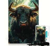 Jigsaw Puzzles1000 Pieces Bull in The Forest Premium Cut Play Mind Exercise Toy Peace Fun Time Birthday Fun Gift (50x75cm)