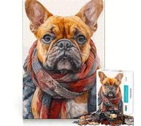 Jigsaw Puzzles1000 Pieces Bulldog Dog Color Essence Premium Cut Play Mind Exercise Toy Peace Fun Time Birthday Fun Gift (38x52cm)