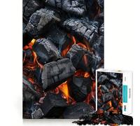Jigsaw Puzzles1000 Pieces Burning Charcoal Coal Premium Cut Play Mind Exercise Toy Peace Fun Time Birthday Fun Gift (50x75cm)