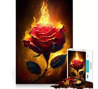 Jigsaw Puzzles1000 Pieces Burning Love V Clean Cut Piece Cognitive Skill Toy Calm Time Fun Christmas Art Display (38x26cm)