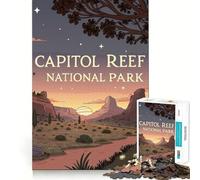 Jigsaw Puzzles1000 Pieces Capitol Reef National Park Illustration Premium Cut Play Mind Exercise Toy Peace Fun Time Birthday Fun Gift (50x75cm)