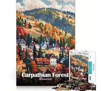Jigsaw Puzzles1000 Pieces Carpathian Forest, Romania Clean Cut Piece Cognitive Skill Toy Calm Time Fun Christmas Art Display (38x26cm)