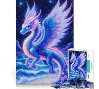 Jigsaw Puzzles1000 Pieces Celestial Dragon Over Ocean Fine Joint Fun Cognitive Fun Play Quiet Game Time Birthday Art Gift (38x26cm)