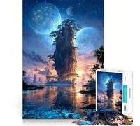Jigsaw Puzzles1000 Pieces Celestial Mangrove Spires Sharp Cut Art Focus Building Toy Chill Time Play Birthday Fun Play (50x75cm)
