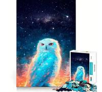 Jigsaw Puzzles1000 Pieces Celestial Owl in Starry Night Smooth Joint Fun Thinking Skill Game Casual Game Time Christmas Art Display (50x75cm)