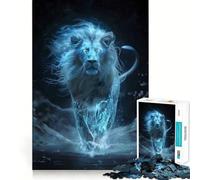 Jigsaw Puzzles1000 Pieces Celestial White Lion Sharp Cut Art Focus Building Toy Chill Time Play Birthday Fun Play (38x52cm)